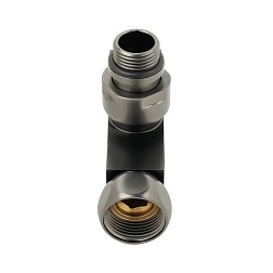 Кран для полотенцесушителя графит 1/2"M x3/4"F  - фото товара