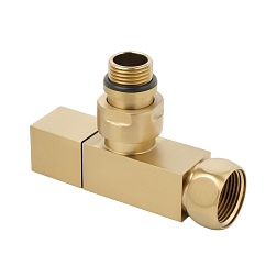 Кран для полотенцесушителя золото 1/2"M x3/4"F - фото товара