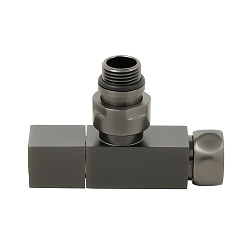Кран для полотенцесушителя графит 1/2"M x3/4"F  - фото товара