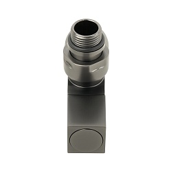 Кран для полотенцесушителя графит 1/2"M x3/4"F  - фото товара