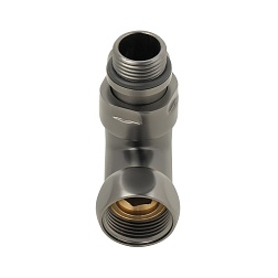 Кран для полотенцесушителя графит 1/2"M x3/4"F - фото товара
