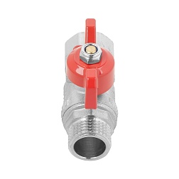 Кран прямой никелированный с накидной гайкой 3/4"Fx3/4"M - фото товара