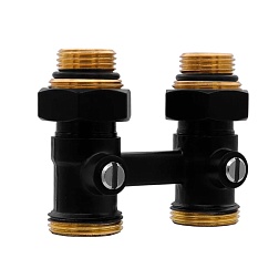 Вентиль для радиатора с шаровым затвором "Мультифлекс", прямой НР/НР - евроконус - фото товара