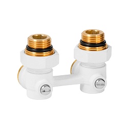 Вентиль для радиатора с шаровым затвором "Мультифлекс", прямой НР/НР - евроконус - фото товара