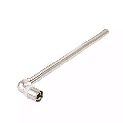 Пресс угольник радиаторный с хромированной латунной трубкой Ø15 мм - фото товара