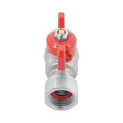 Кран прямой никелированный с накидной гайкой 3/4"Fx3/4"M - фото товара