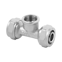 Тройник Vieir обжимной с переходом на внутреннюю резьбу 20x1/2x20 - фото товара