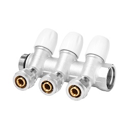 Коллекторы водоразборные с регулировочными вентилями и цангами - фото товара