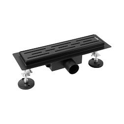 Душевой трап с сухим затвором, цвет черный - фото товара