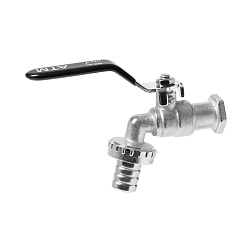 Кран водоразборный VIEIR HР ручка - рычаг (латунный шар) - фото товара