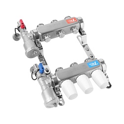 Коллекторная группа с настроечными вентилями БЕЗ КРАНОВ - фото товара