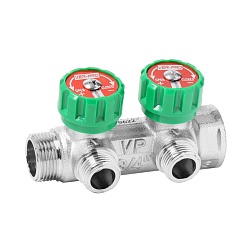 Коллекторы водоразборные 90° с регулировочными вентилями под плоскую прокладку - фото товара