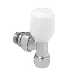 Вентиль настроечный угловой, нижний 1/2 - фото товара