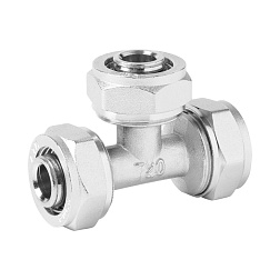 Тройник обжимной цанга/цанга/цанга - фото товара