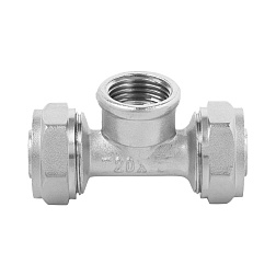 Тройник Vieir обжимной с переходом на внутреннюю резьбу 20x1/2x20 - фото товара
