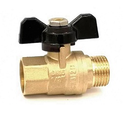 Кран шаровой
НР/ВР, ручка - бабочка - фото товара