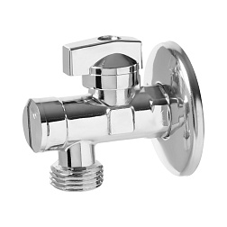 Кран угловой хромированный с фильтром LUX GANZER HР/HР - фото товара