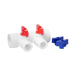 Коллекторы водоразборные с шаровыви кранами и цангами - фото товара